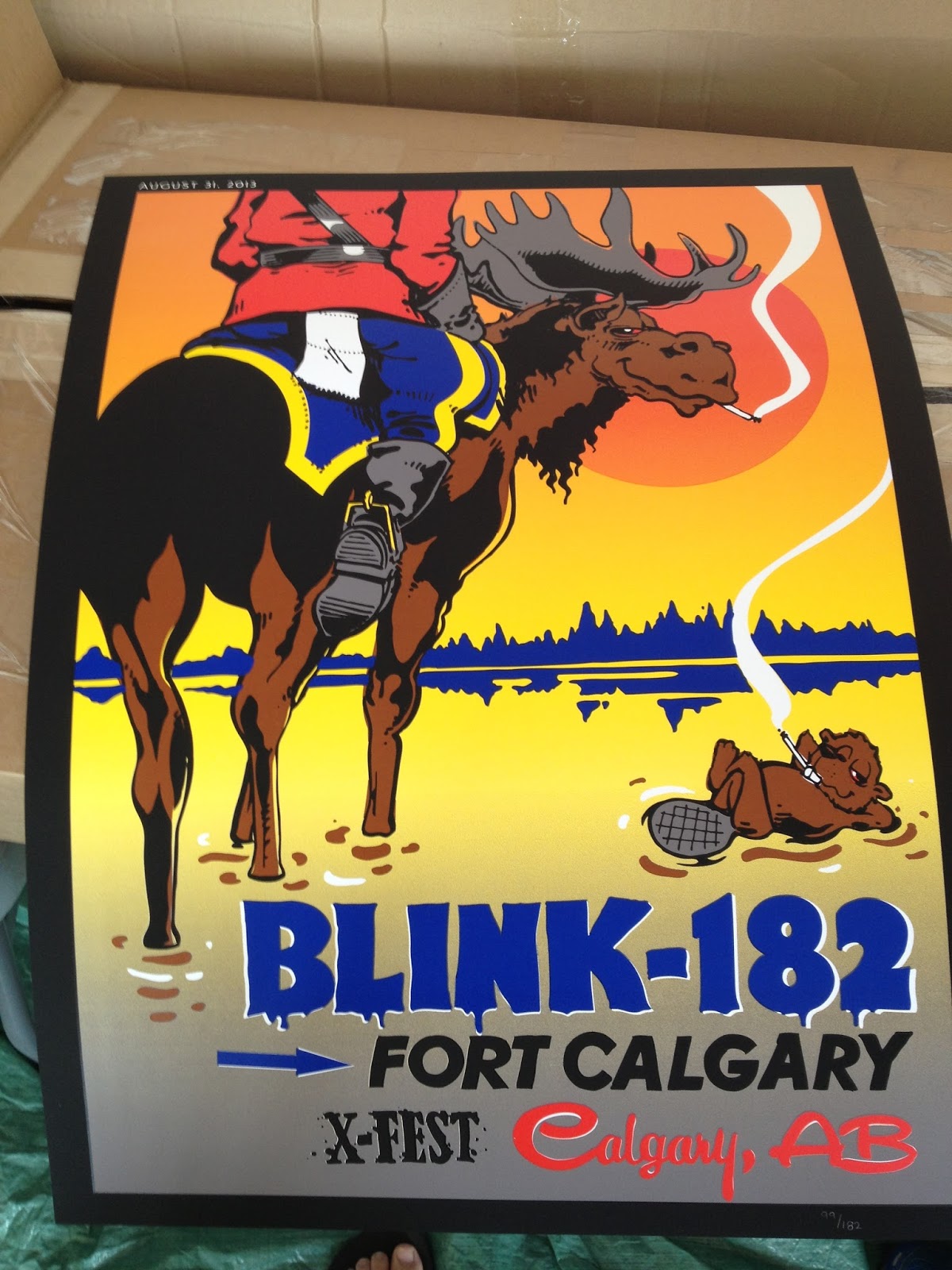 INSIDE THE ROCK POSTER FRAME BLOG Blink 182 Calgary Poster by Mike