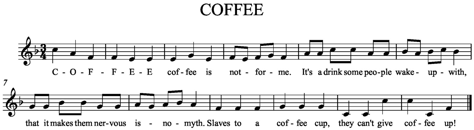 coffee song