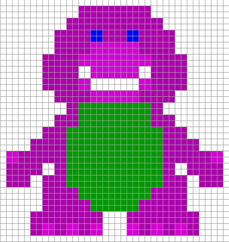 Dinosaur Knitting Chart