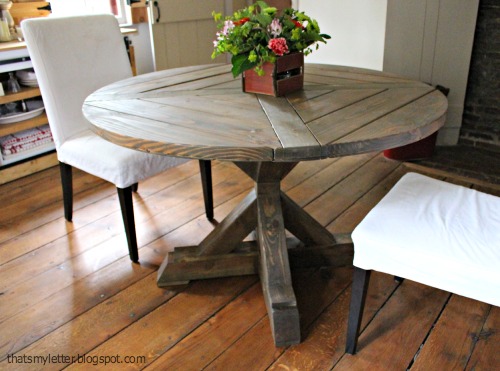 That S My Letter Diy X Base Circular Dining Table Diy X Base Circular Dining Table