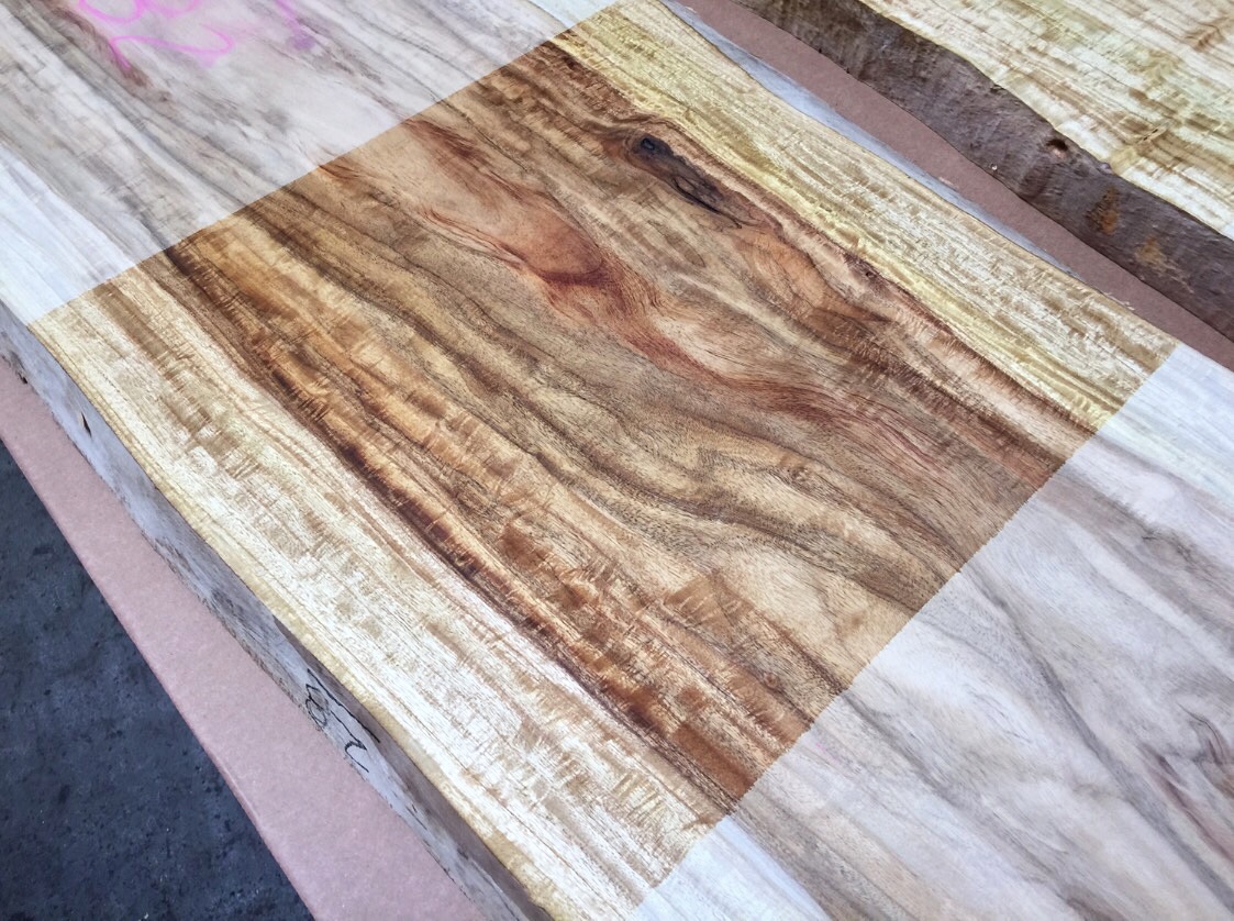 Tropical Exotic Hardwoods Figured Primavera (Blond Mahogany) Slabs!