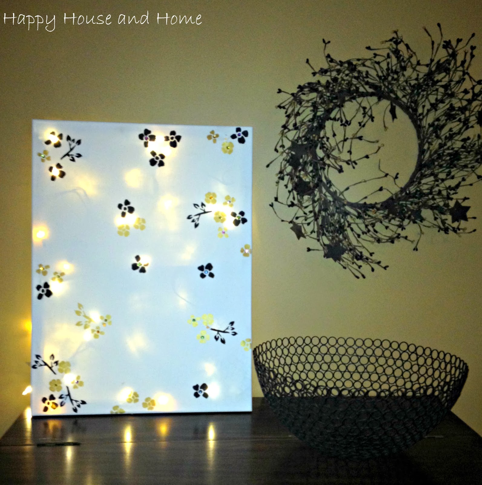 Happy House and Home Add a Warm Glow with Candles and Twinkle Lights