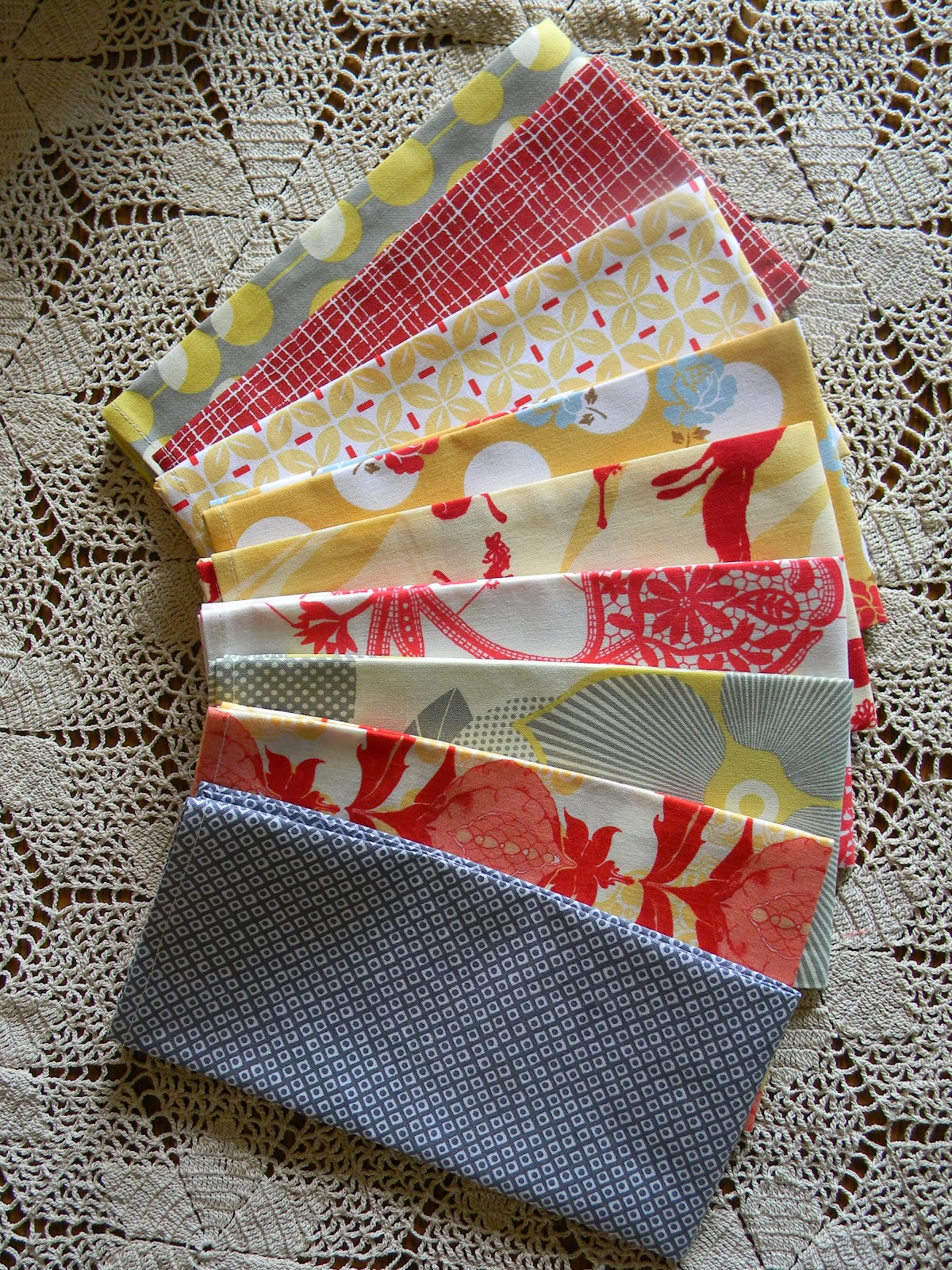 Patalier Wedding napkins into a Wedding Napkin Quilt