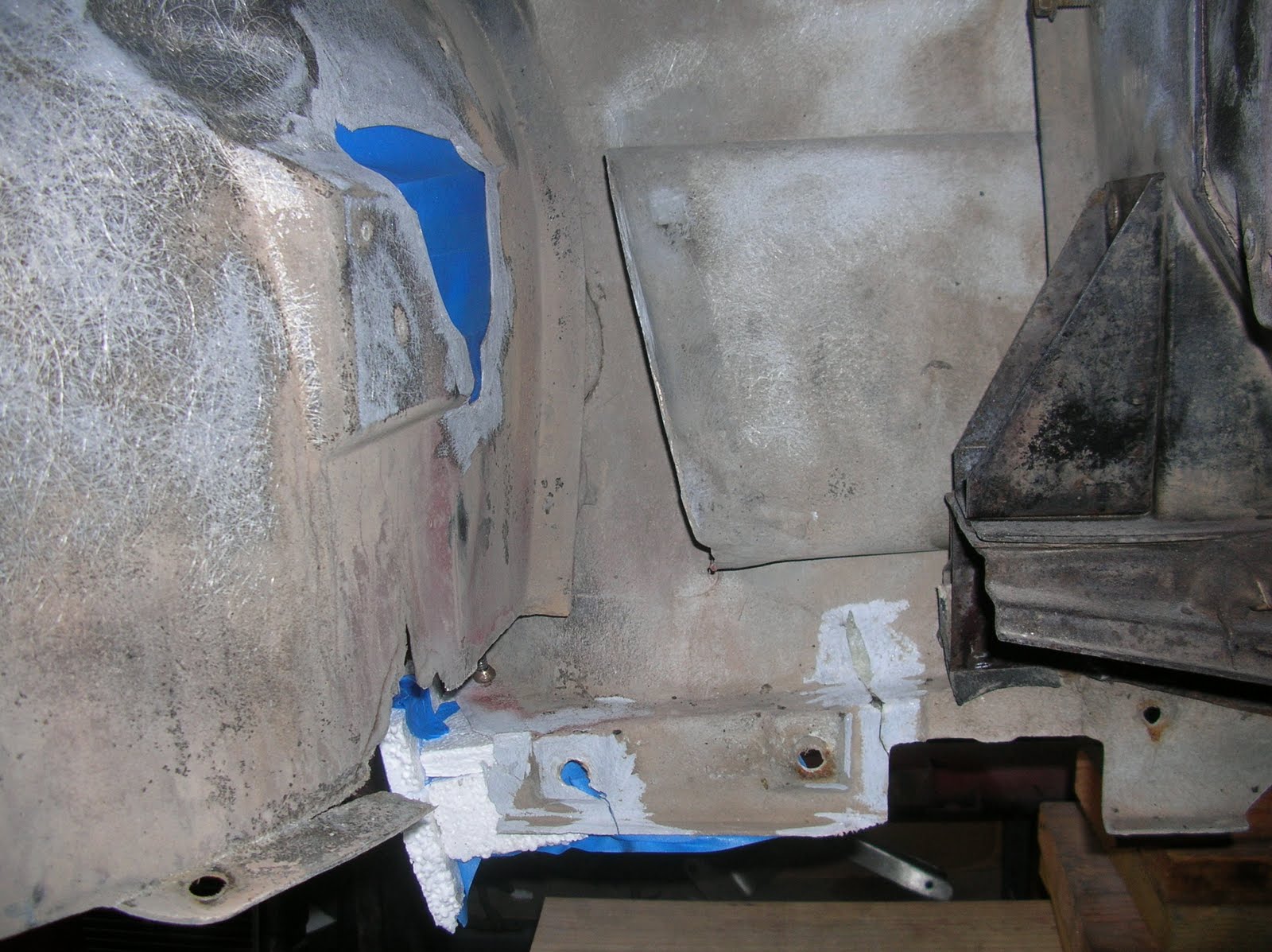 Firewall and Inner Fender Repair Work Continues