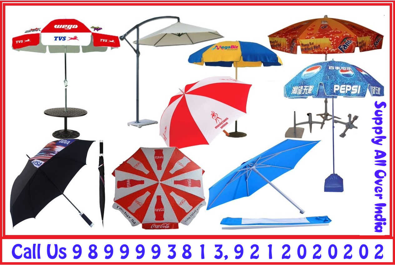 Manufacturers and suppliers in Delhi, India of Advertising Umbrellas, Folding Umbrella in India