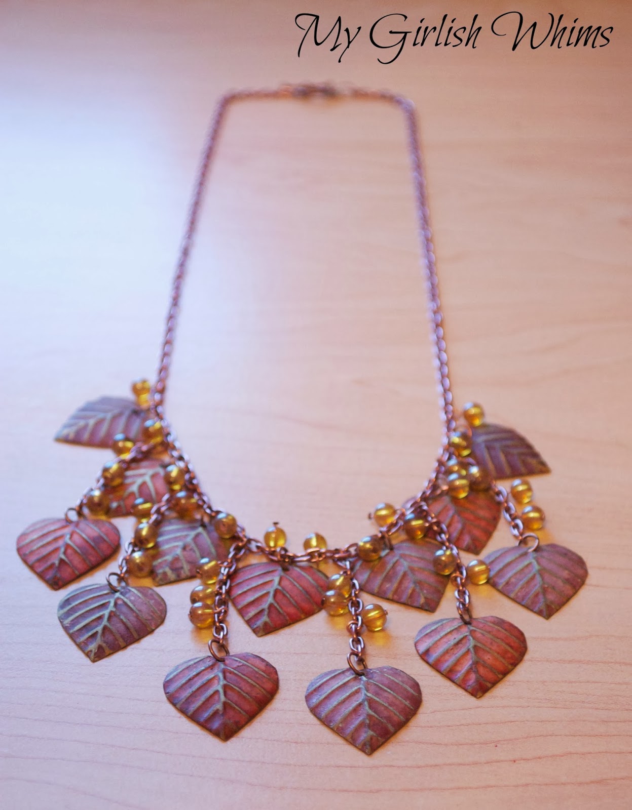 DIY Falling Leaves Necklace My Girlish Whims