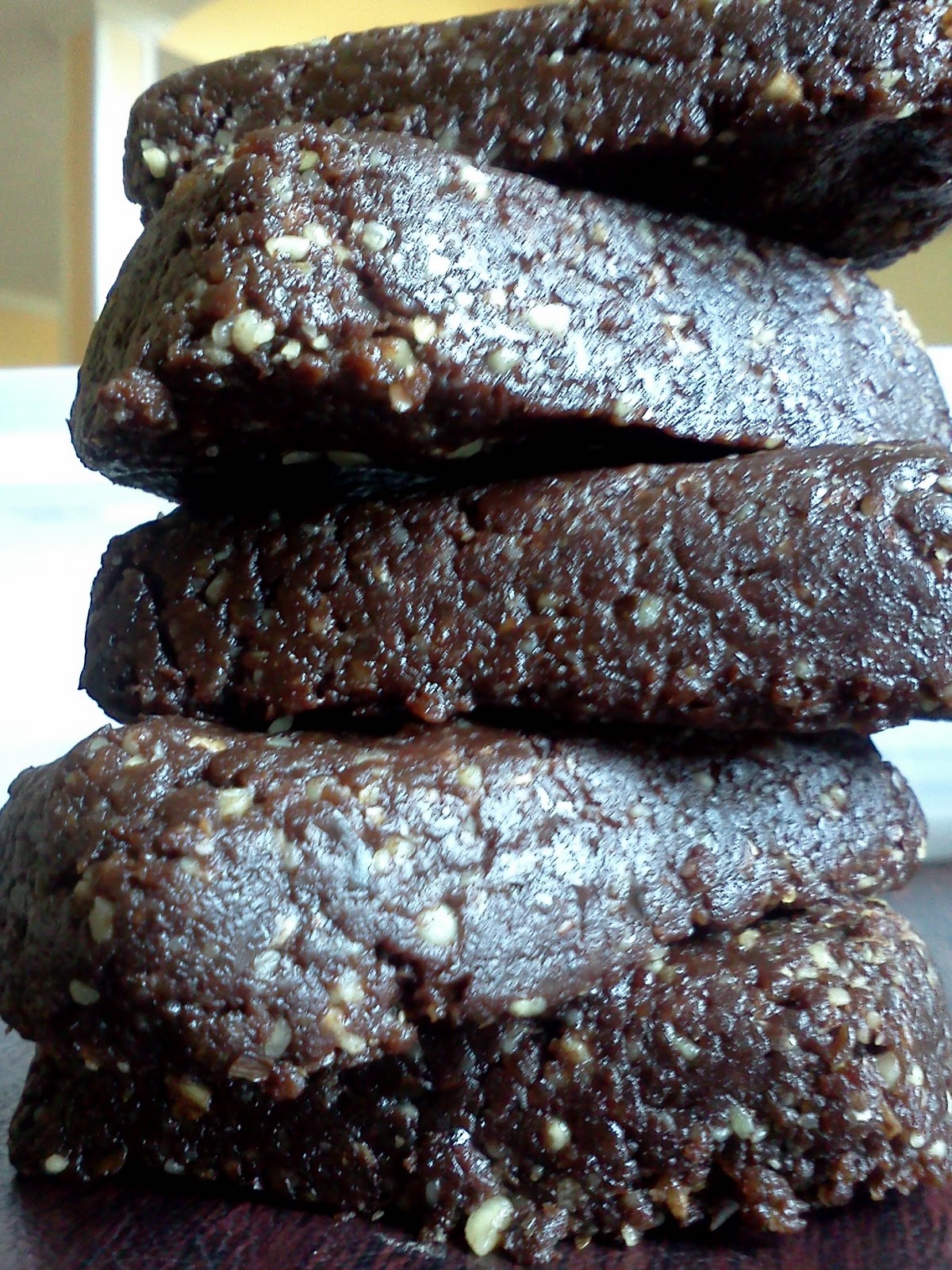 My Kitchen Desk Healthy Treat Homemade Hot Fudge Brownie "Larabar"