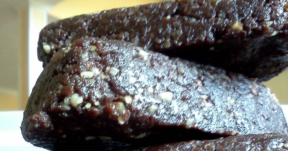 My Kitchen Desk Healthy Treat Homemade Hot Fudge Brownie "Larabar"