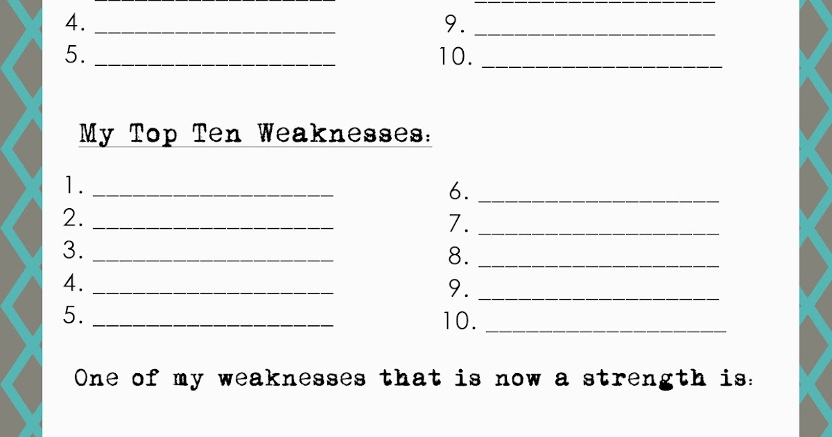 individual strengths and weaknesses