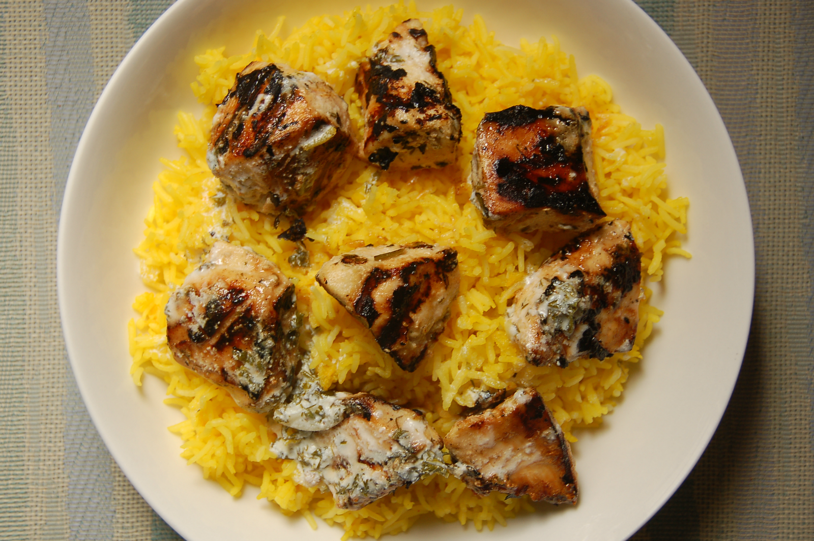 Chicken Kebab with Yogurt Sauce