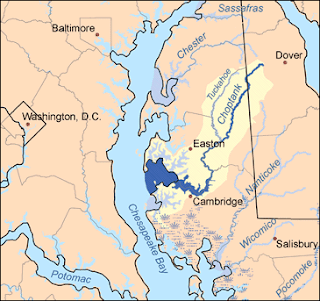 Map of Choptank River Oysters Enhance Fishing