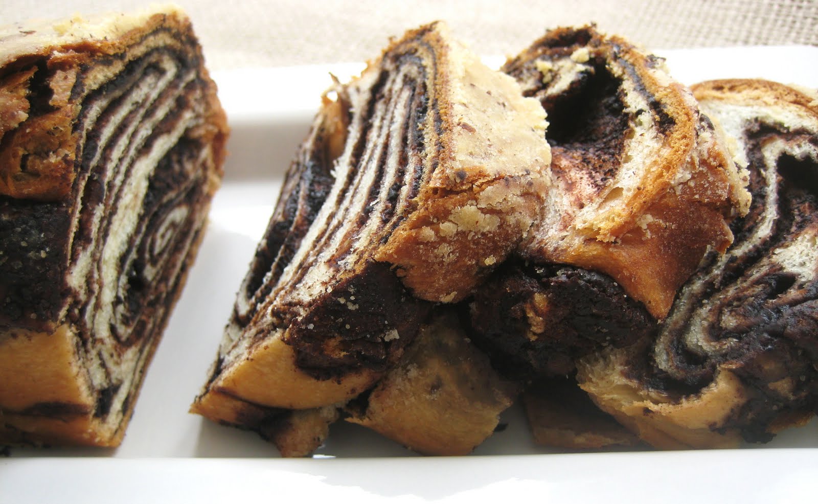 My Fare Foodie. Chocolate Babka French Toast with a Port Wine Reduction