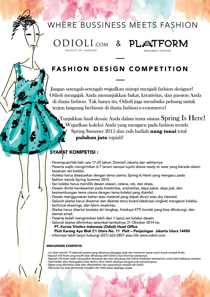 Fashion Design Competition Berhadiah Total Puluhan Juta