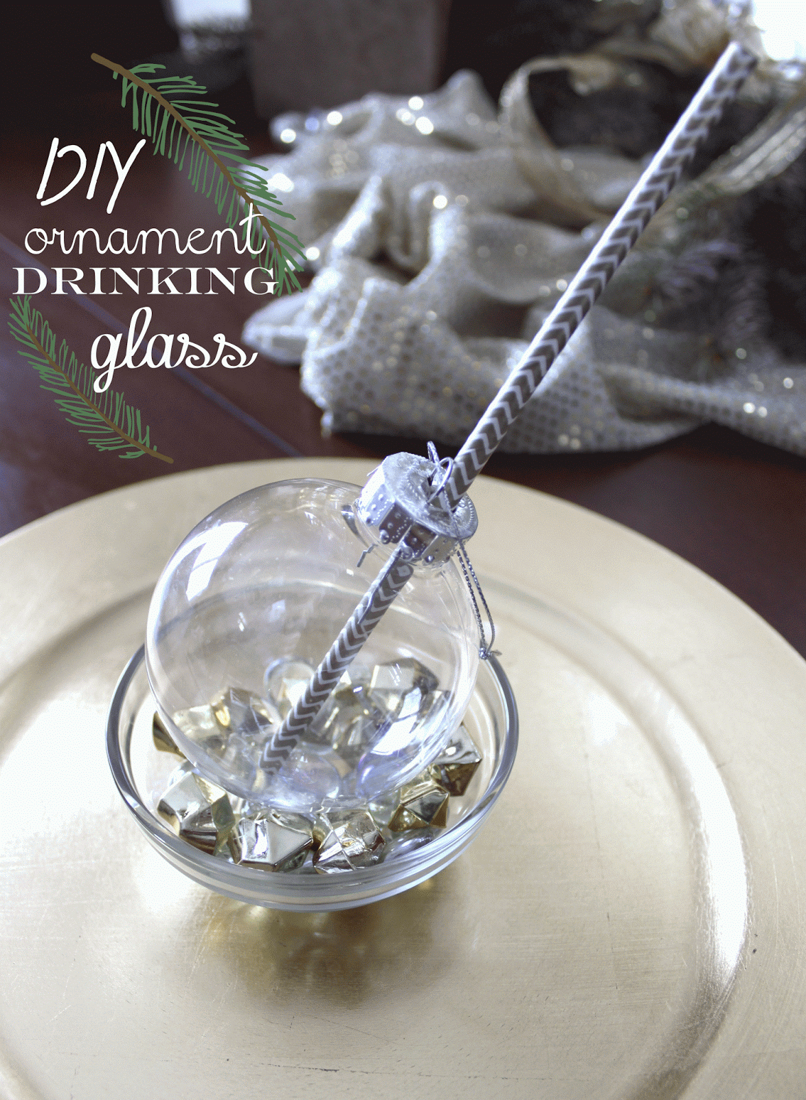 Ashley Thunder Events DIY Ornament Drinking Glass
