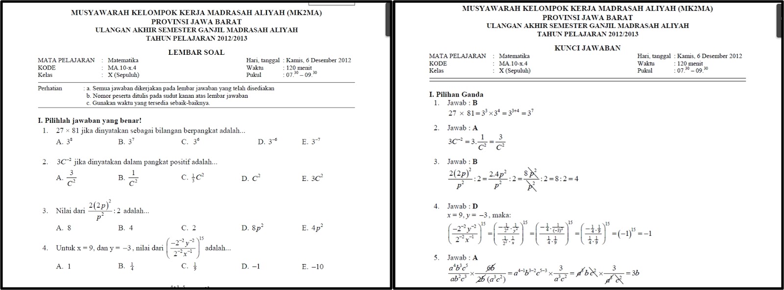 Logika Matematika Sma Kelas 10