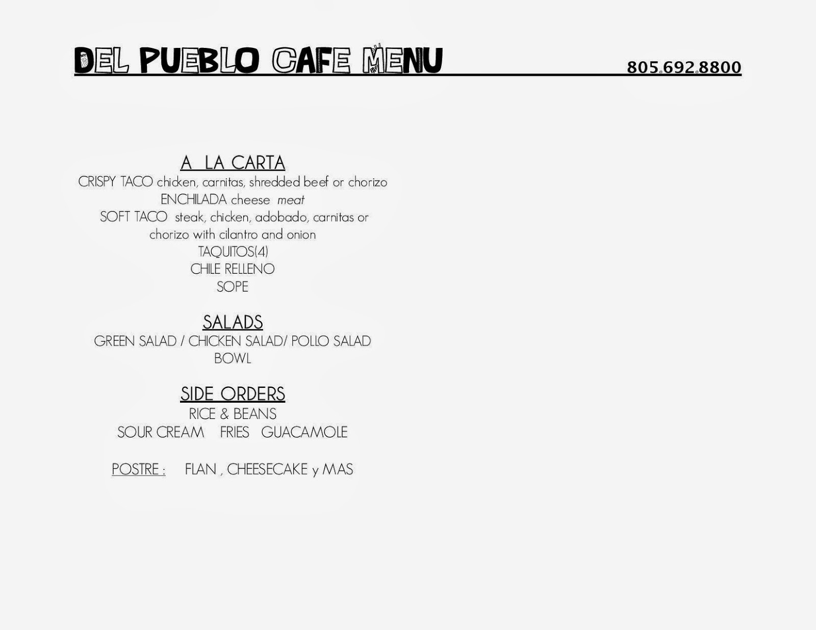 Del Pueblo Cafe Santa Barbara Ca Del Pueblo Cafe Santa Barbara Ca