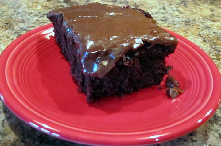 Wacky Cake With Brown Sugar Icing Wacky Cake With Brown Sugar Icing