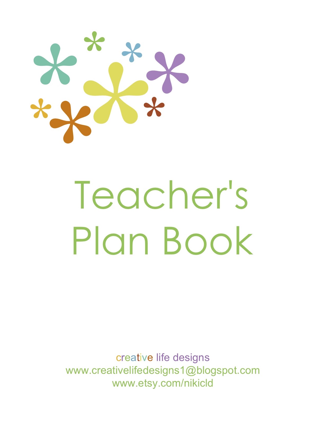 creative life designs a teacher's plan book