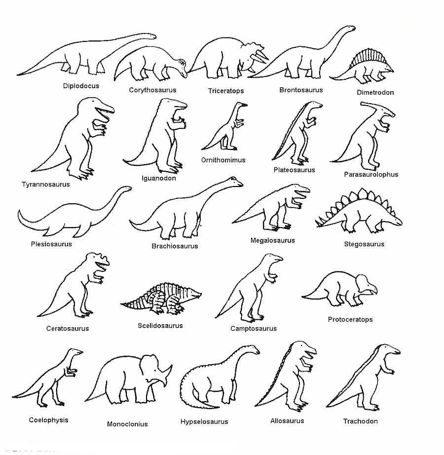 Dinosaurios para dibujar pintar colorear imprimir recortar y pegar Dinosaurios para dibujar pintar colorear imprimir recortar y pegar