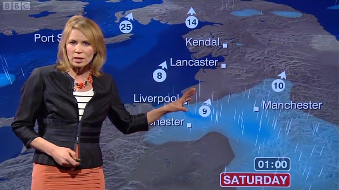 UK Regional News Caps Dianne Oxberry BBC North West Weather
