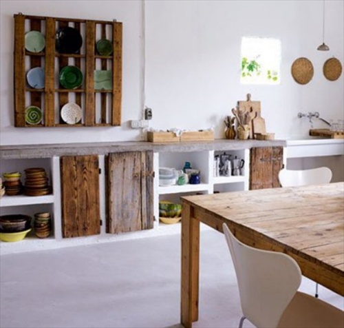 Pallet Wood Kitchen Cabinets Pallet Wood Kitchen Cabinets