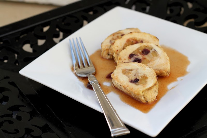 Step by Step Gourmet Caramelized Apple Stuffed Chicken Breast with