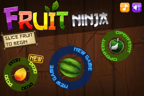 Fruit ninja/  nokia 5228