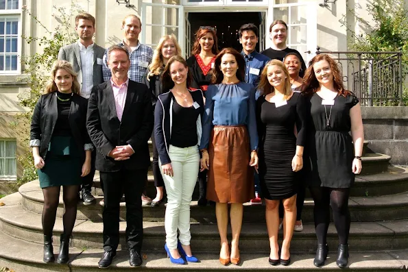 Crown Princess Mary met with Danish recipients of the Crown Princess Mary Scholarship at Frederik VIII's Palace