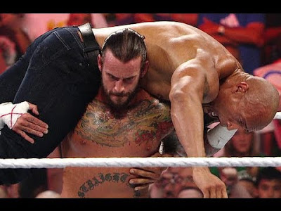 CM Punk giving GTS to The Rock