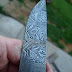 Damascus blade, ready for a handle.