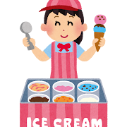 アイスクリーム屋さんのイラスト