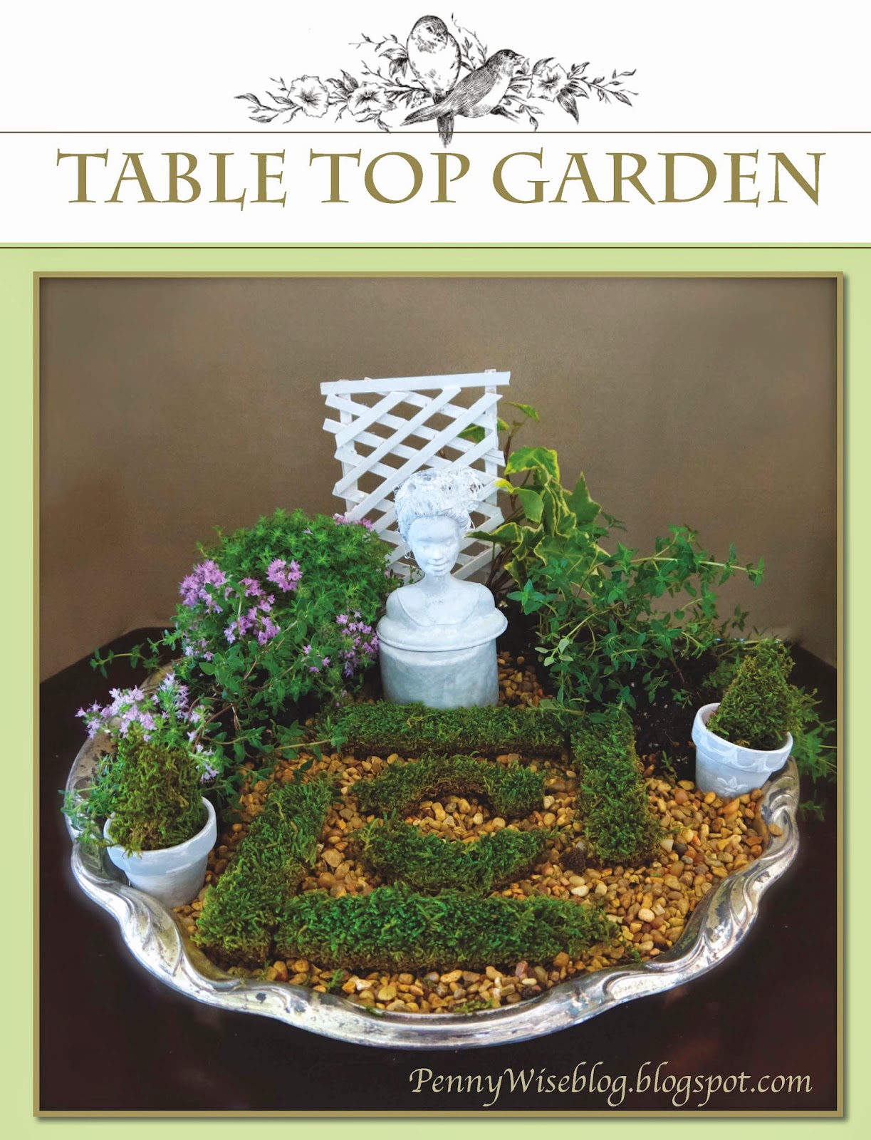 PennyWise Living Tabletop Formal Fairy Garden
