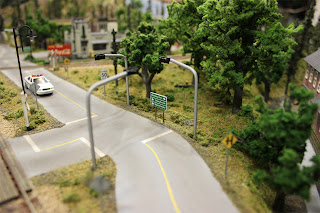 Printed street sign mounted on styrene