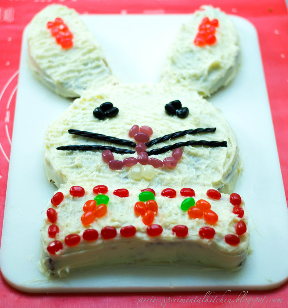 Carrie's Experimental Kitchen Carrot Cake Easter Bunny Cake