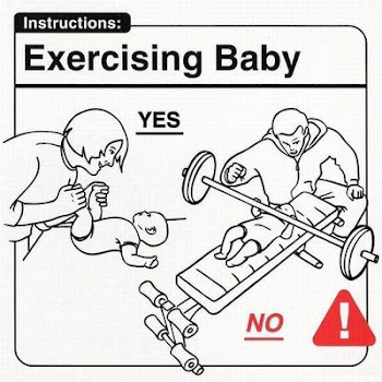 EXERCISING BABY