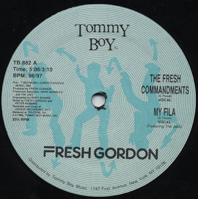 Fresh Gordon ‎– The Fresh Commandments / My Fila (1986, 12'' Promo, 1986)