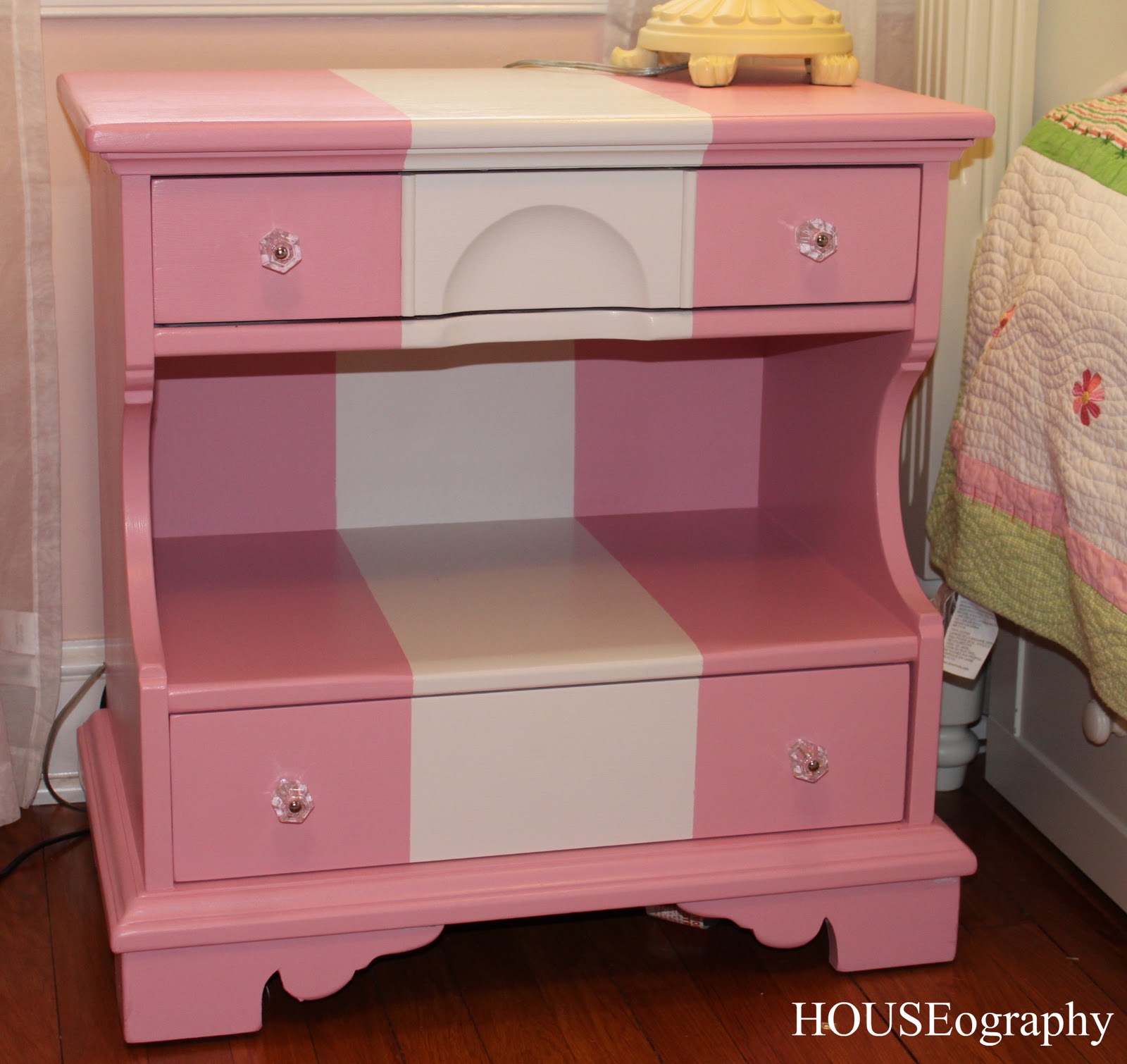 HOUSEography Nightstand Makeover for a Little Girl FINALLY