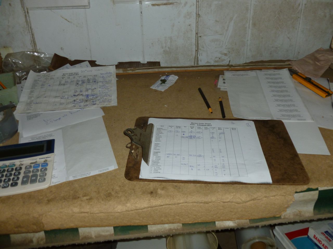 Glen Valley Organic Farm Putting together a CSA box