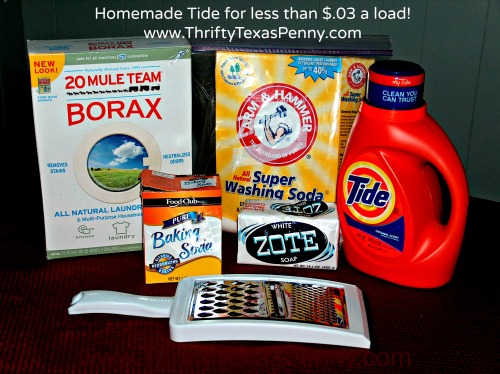 Homemade Tide Laundry Detergent Ingredients - $.03 per Load! Homemade Tide Laundry Detergent Ingredients - $.03 per Load!