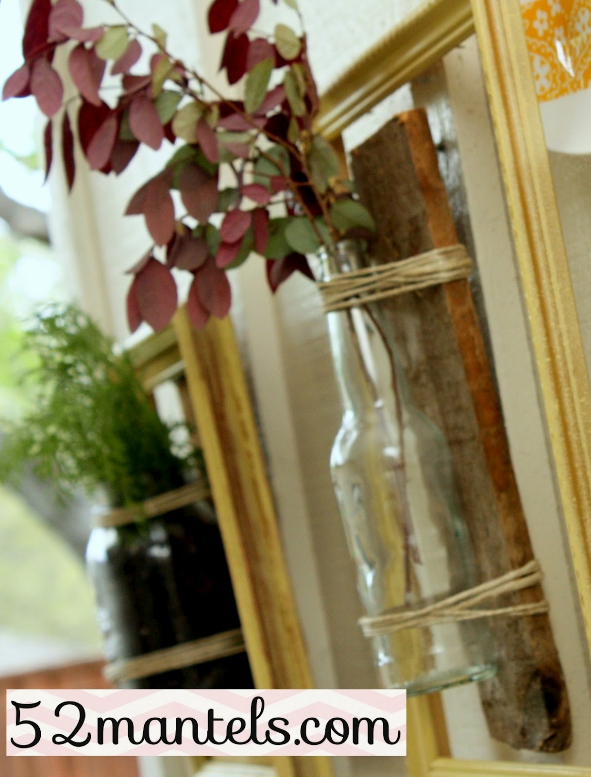 52 Mantels Recycled Glass Vases {Tutorial}