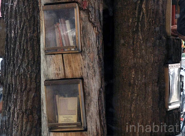 It became so popular that it was originally supposed to only remain in its place from 2006 to 2008, and still stands today. - A Neighborhood In Germany Has An Awesome Book Exchange Inside Of Trees It became so popular that it was originally supposed to only remain in its place from 2006 to 2008, and still stands today. - A Neighborhood In Germany Has An Awesome Book Exchange Inside Of Trees