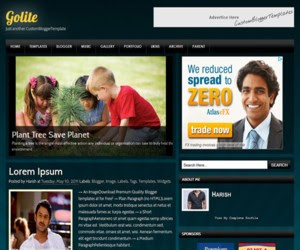 Golite Blogger Template