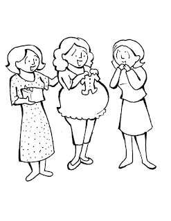 Dibujo de Embarazada para baby shower | Dibujos para Colorear Infantil