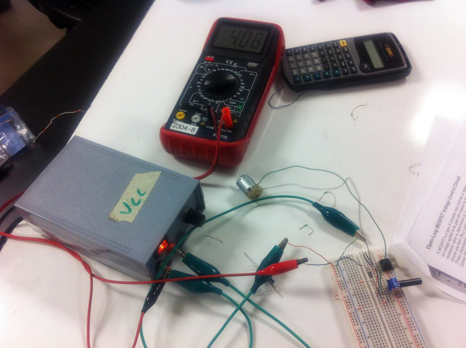 Experiment 14: MOSFET Control of an Electric Motor | Engineering 44 JLamYi