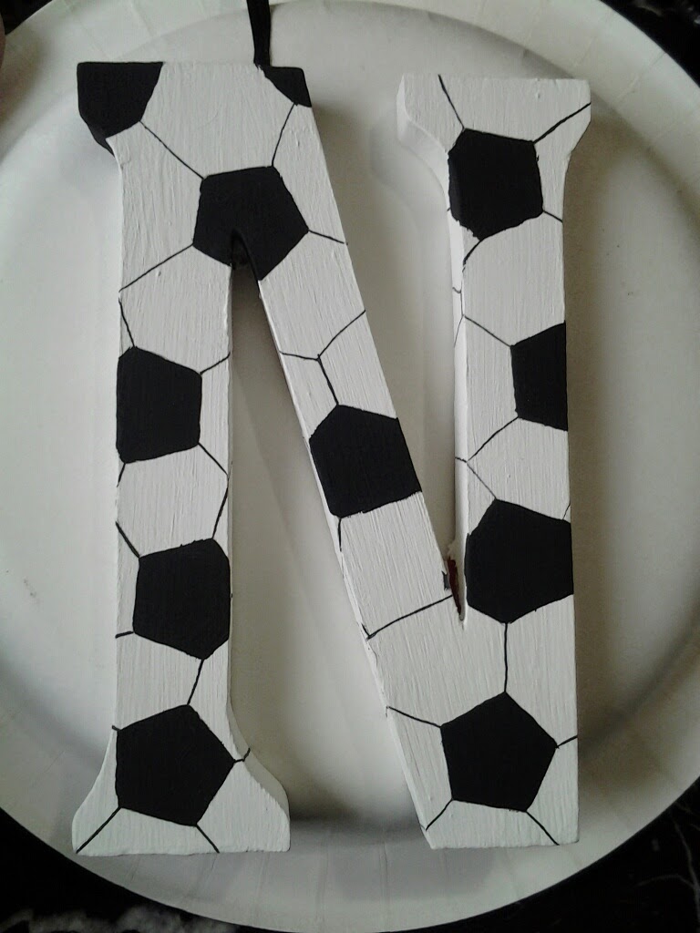 Oven Mitts and Other Bits Soccer Themed Name Letters