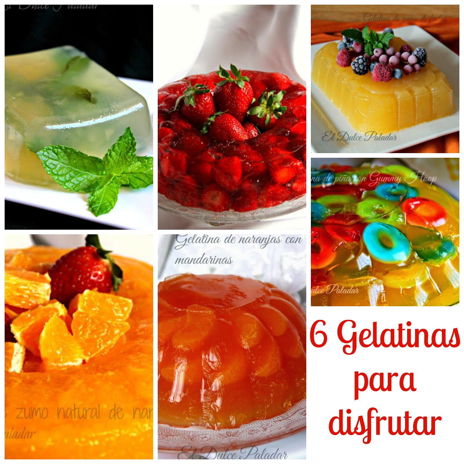6 gelatinas sabrosas para disfrutar El dulce paladar