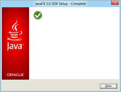 JavaFX 2.0 SDK Setup - Complete