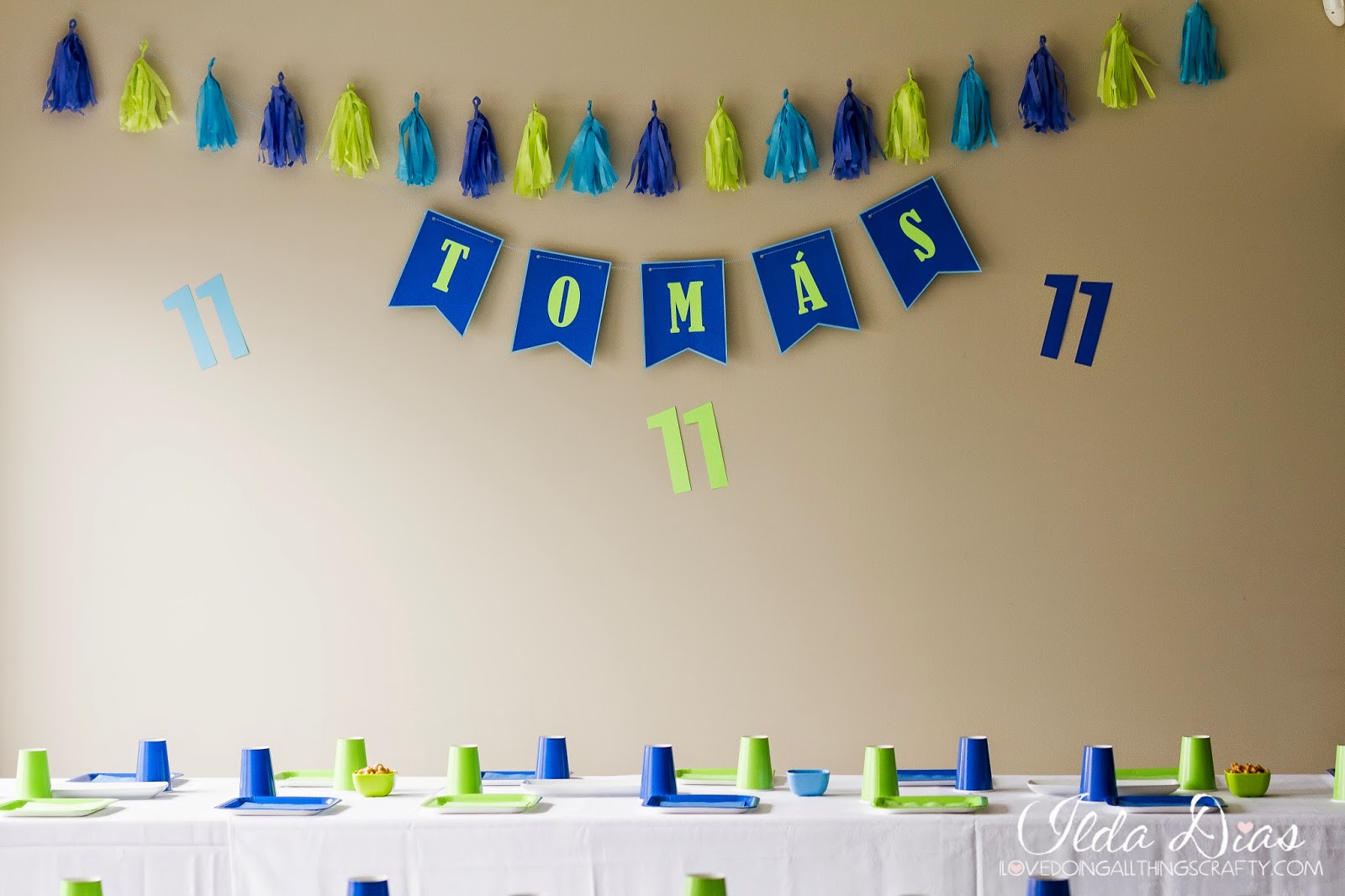 i love doing all things crafty simple blue and green birthday party