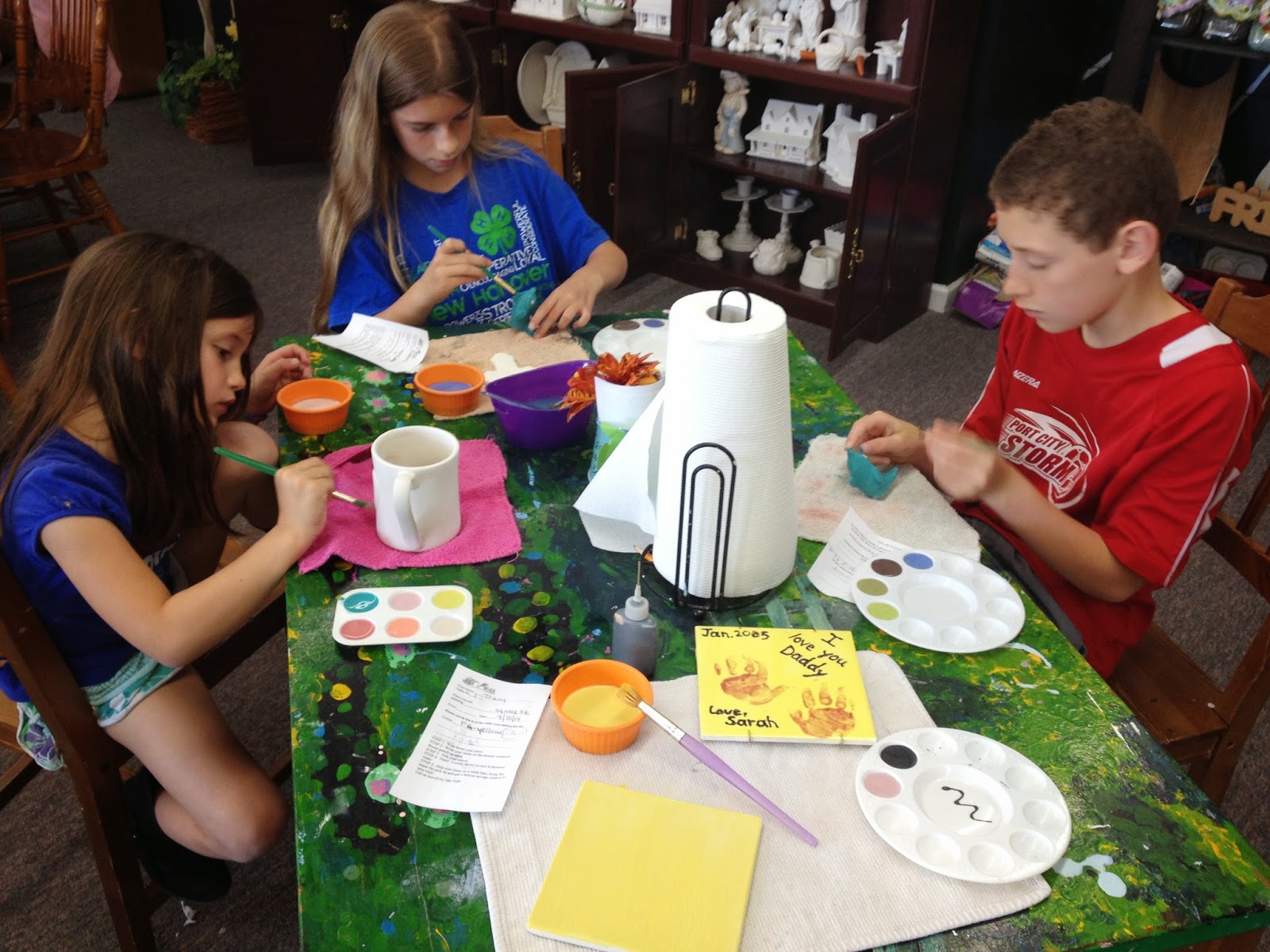 A Slice of Smith Life 7 Quick Takes Painting Pottery Field Trip