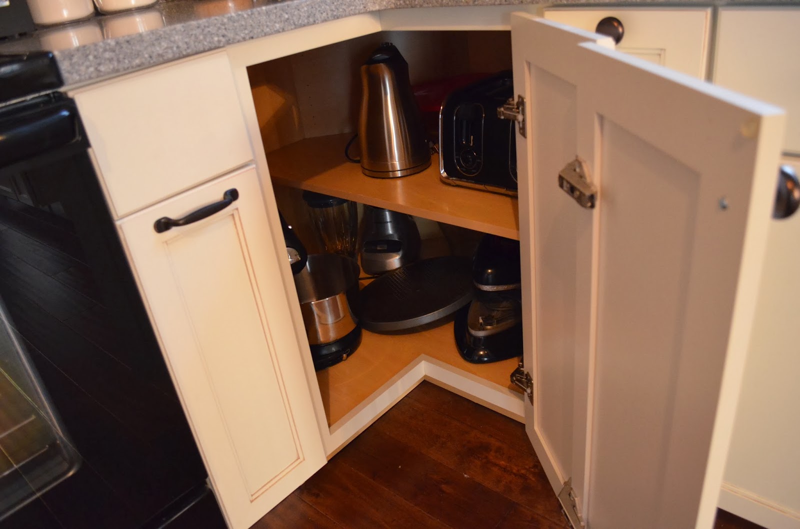 Kitchen trash cabinet Huge corner cabinet